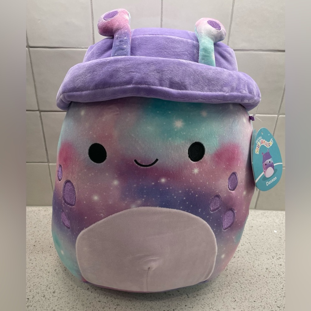 12” Squishmallows Daxxon Purple 👾Alien with Hat 👾 - NWT 💜